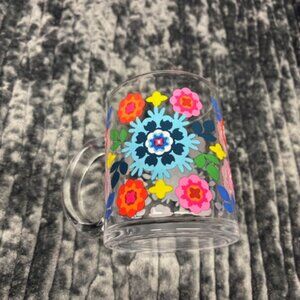Colorful Paisley Glass Mug